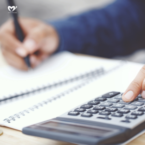 someone calculating budget